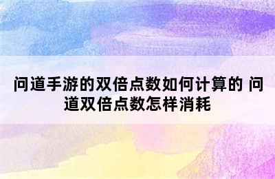 问道手游的双倍点数如何计算的 问道双倍点数怎样消耗